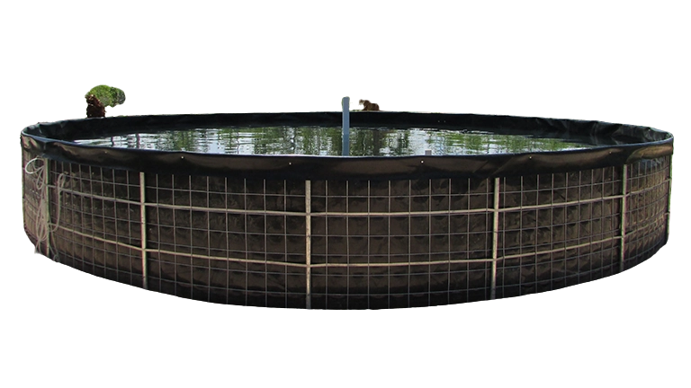Tanque de geomembrana HDPE con drenaje central